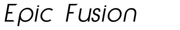 Epic Fusion font preview
